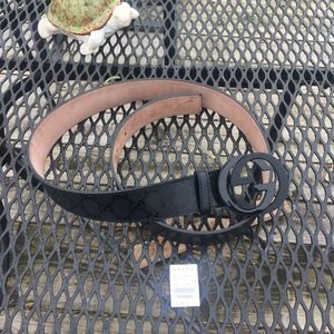 Gucci belt imprime black